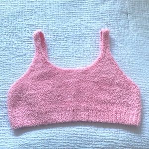 Pink Crop Top lounge, size large